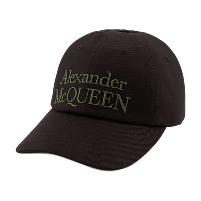 Alexander Mcqueen Stacked Cap Alexander Mc Queen Cotton Black In Burgundy