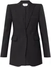 Alexander Mcqueen Fitted Jacket With Bustier Details In Black