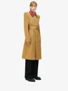 Alexander Mcqueen Stacked Shoulder Raincoat In Sand