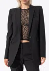 Alexander Mcqueen Stacked Shoulder Single-breasted Blazer