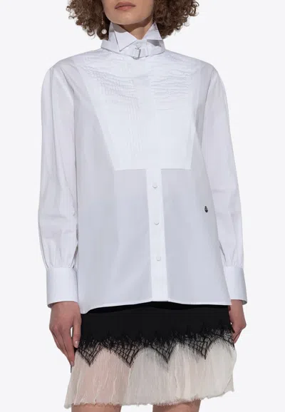 Alexander Mcqueen Stand-collar Buttoned Shirt In White