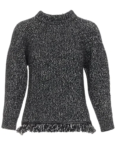 Pre-owned Alexander Mcqueen Step Hem Frayed Sweater In Grey/grey