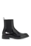 Alexander Mcqueen Man Black Leather Chelsea Float Ankle Boots