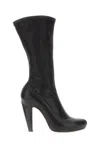 Alexander Mcqueen Closed Toe Knee Length Boots In Black