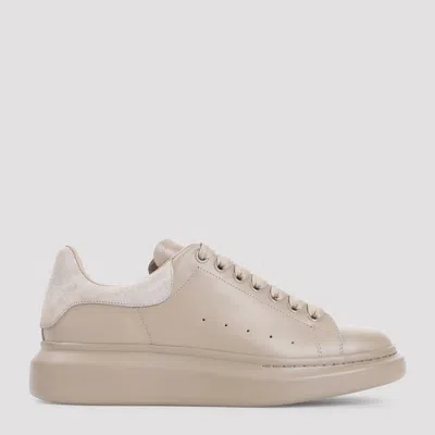Alexander Mcqueen Stone Grey Calf Leather Sneakers