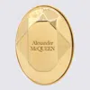 Alexander Mcqueen Antique Gold Metal The Faceted Stone Ring