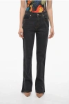 ALEXANDER MCQUEEN BOOTCUT STONE WASHED DENIMS WITH ANKLE SPLITS