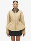 Alexander Mcqueen Stonewashed Canvas Peplum Jacket