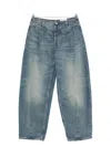 Alexander Mcqueen Wide-leg Denim Trousers Featuring Faded Effect In Blue