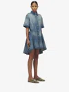 Alexander Mcqueen Stonewashed Denim Shirt Dress