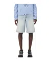 Alexander Mcqueen Stonewashed Denim Shorts In Washed In Blue