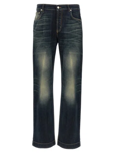 Alexander Mcqueen Stonewashed Wide-leg Jeans In Blue