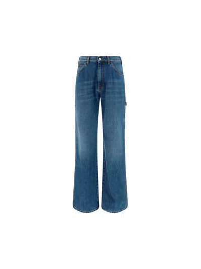 Alexander Mcqueen Worker Jeans In Blue Washed