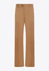 Alexander Mcqueen Men's Camera Strap Chino Pants In Beige