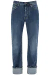 Alexander Mcqueen Alexander Mc Queen Loose Blue Cotton Jeans