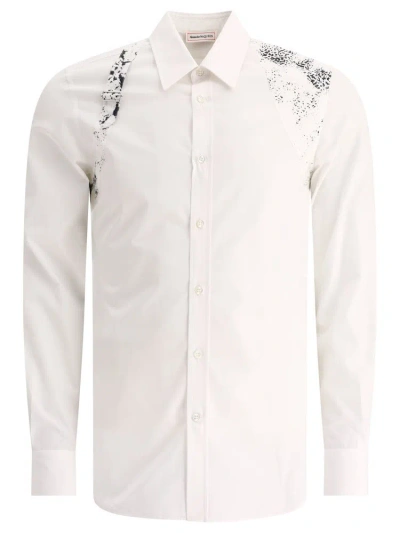Alexander Mcqueen Straight Hem Sleeved Shirt In White