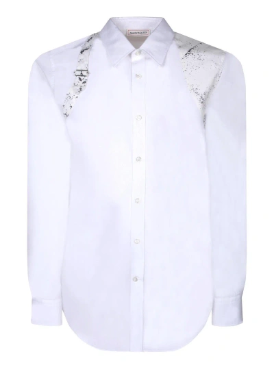 Alexander Mcqueen Straight Hem Sleeved Shirt In White