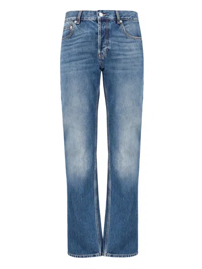 Alexander Mcqueen Straight-leg Cropped Jeans In Blue