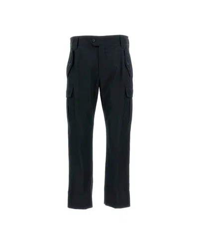 Alexander Mcqueen Straight Leg Cargo Pants For Men In Black