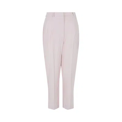 Pre-owned Alexander Mcqueen Straight Leg Cigarette Trousers 'porcelain' | Pink | Women's Size 42