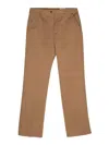 Alexander Mcqueen Gabardine Straight Trousers In Beige