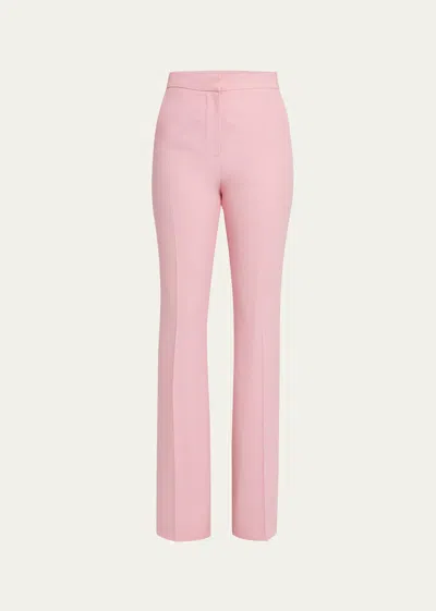 Alexander Mcqueen Straight-leg Crepe Trousers In Light Pink