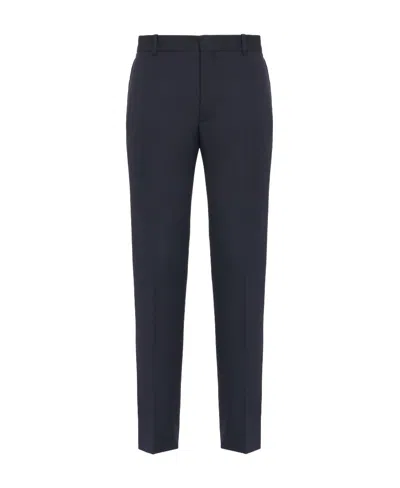 Alexander Mcqueen Straight-leg Cropped Trousers In Black