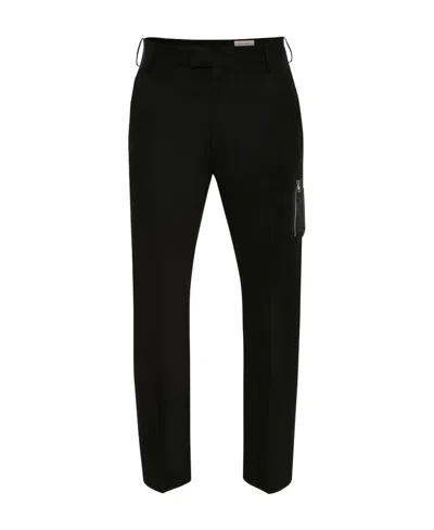 Alexander Mcqueen Straight-leg Cut Trousers In Black