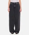 Alexander Mcqueen Straight Leg Denim Pants In Black