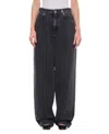 Alexander Mcqueen Straight Leg Denim Pants In Black