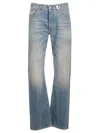 Alexander Mcqueen Blue High Waisted Jeans With Logo Detail On The Loop And Logo Patch On The Rear In In Blue