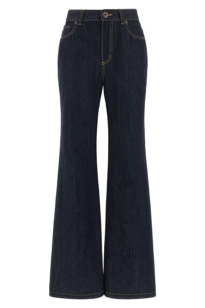 Alexander Mcqueen Straight Leg Jeans In Blue
