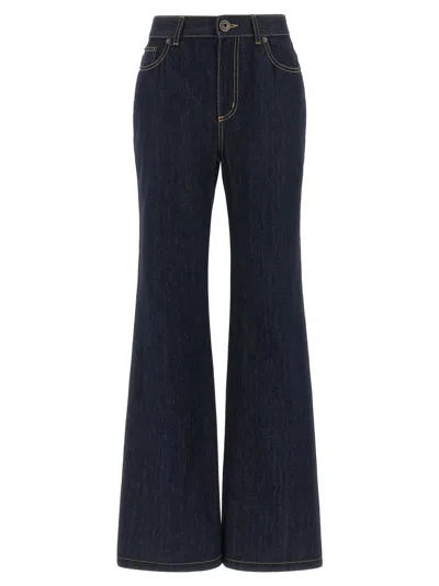 Alexander Mcqueen Straight Leg Jeans In Blue