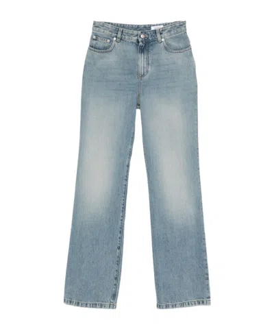 Alexander Mcqueen Straight Leg Jeans In Blue