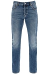ALEXANDER MCQUEEN STRAIGHT LEG JEANS WITH FAUX POCKET ON THE BACK.