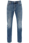 Alexander Mcqueen Straight Leg Jeans With Faux Pocket On The Back. In Blue