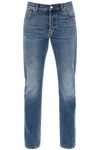 ALEXANDER MCQUEEN STRAIGHT LEG JEANS WITH FAUX POCKET ON THE BACK.