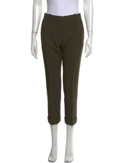 Pre-owned Alexander Mcqueen Straight Leg Pants In Green