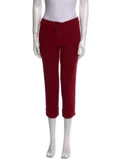 Pre-owned Alexander Mcqueen Straight Leg Pants W/ Tags In Red