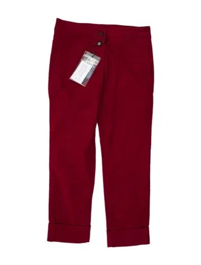Pre-owned Alexander Mcqueen Straight Leg Pants W/ Tags In Red
