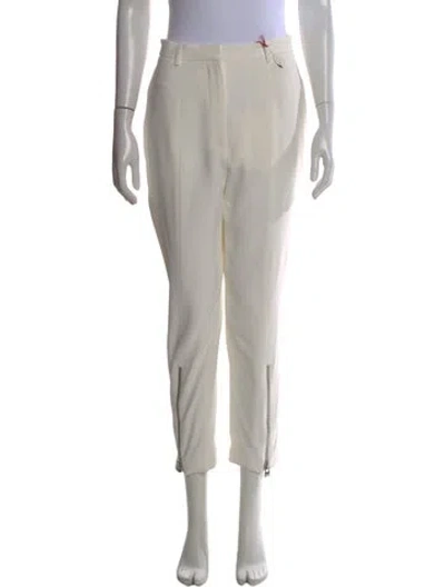 Pre-owned Alexander Mcqueen Straight Leg Pants W/ Tags In White