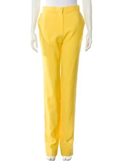 Pre-owned Alexander Mcqueen Straight Leg Pants In Yellow