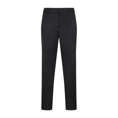 Alexander Mcqueen Straight Leg Trousers In Black