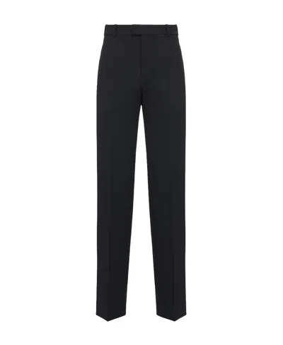 Alexander Mcqueen Straight-leg Wool Trousers In Black