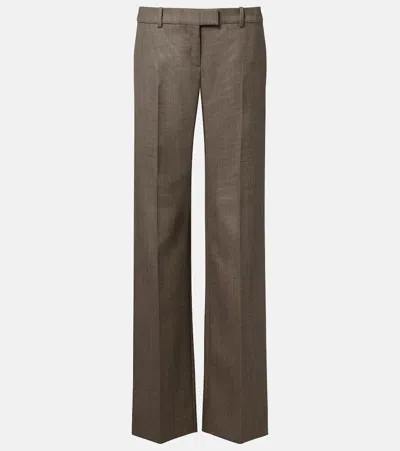 Alexander Mcqueen Straight Pants In Brown
