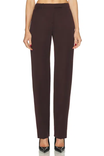 Alexander Mcqueen Straight Trouser In Brown