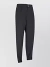 Alexander Mcqueen Straight Trousers With Elastic Cuffs And Zipper In Black