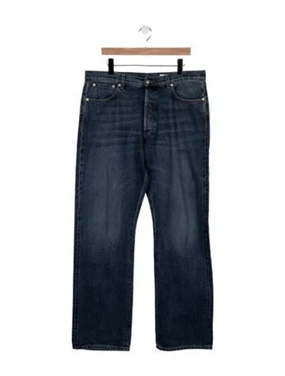 Pre-owned Alexander Mcqueen Straight-leg Jeans In Blue