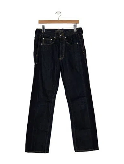 Pre-owned Alexander Mcqueen Straight-leg Jeans In Blue