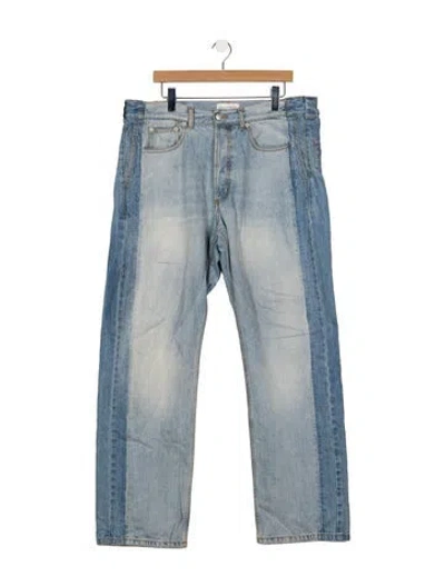 Pre-owned Alexander Mcqueen Straight-leg Jeans In Blue